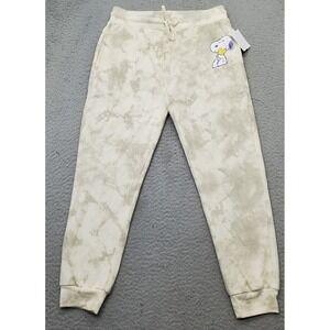 Peanuts Joggers Sweatpants Girls XL Multi‎ Tie Dye Drawstring Waist Tapered Leg